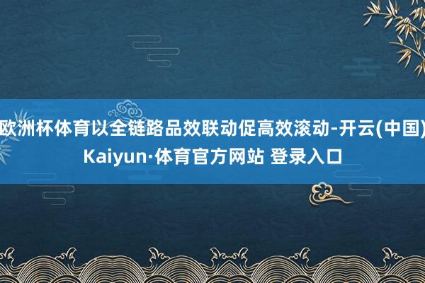 欧洲杯体育以全链路品效联动促高效滚动-开云(中国)Kaiyun·体育官方网站 登录入口
