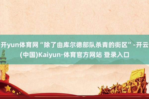 开yun体育网“除了由库尔德部队杀青的街区”-开云(中国)Kaiyun·体育官方网站 登录入口