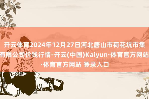 开云体育2024年12月27日河北唐山市荷花坑市集权术惩处有限公司价钱行情-开云(中国)Kaiyun·体育官方网站 登录入口