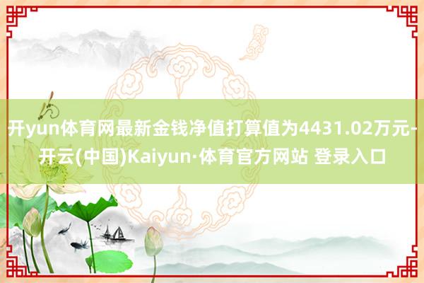 开yun体育网最新金钱净值打算值为4431.02万元-开云(中国)Kaiyun·体育官方网站 登录入口