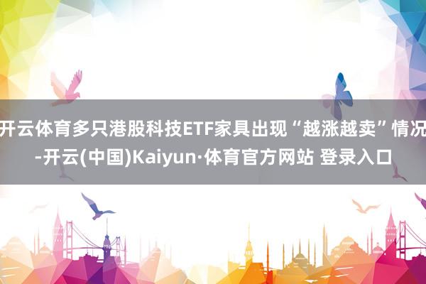 开云体育多只港股科技ETF家具出现“越涨越卖”情况-开云(中国)Kaiyun·体育官方网站 登录入口