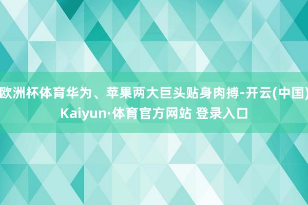 欧洲杯体育华为、苹果两大巨头贴身肉搏-开云(中国)Kaiyun·体育官方网站 登录入口