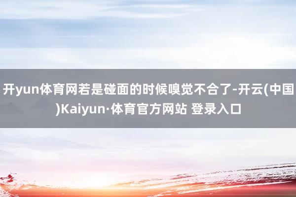开yun体育网若是碰面的时候嗅觉不合了-开云(中国)Kaiyun·体育官方网站 登录入口