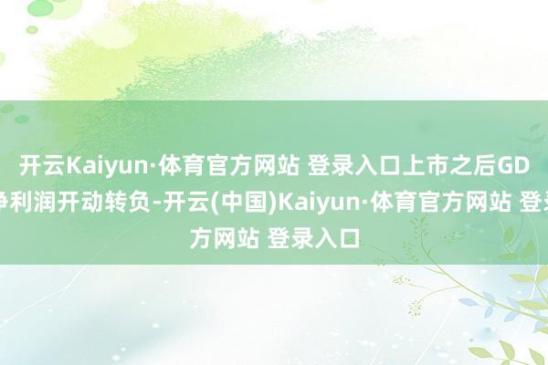 开云Kaiyun·体育官方网站 登录入口上市之后GD公司净利润开动转负-开云(中国)Kaiyun·体育官方网站 登录入口