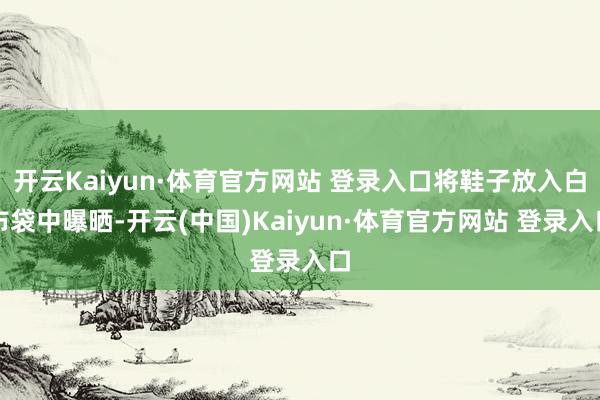开云Kaiyun·体育官方网站 登录入口将鞋子放入白布袋中曝晒-开云(中国)Kaiyun·体育官方网站 登录入口