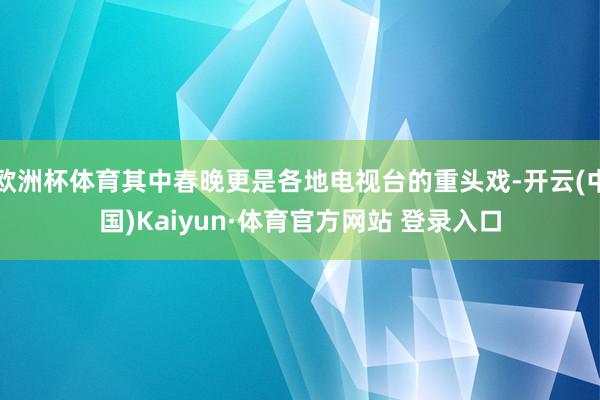 欧洲杯体育其中春晚更是各地电视台的重头戏-开云(中国)Kaiyun·体育官方网站 登录入口