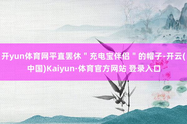 开yun体育网平直罢休＂充电宝伴侣＂的帽子-开云(中国)Kaiyun·体育官方网站 登录入口
