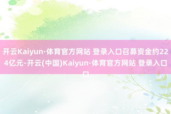 开云Kaiyun·体育官方网站 登录入口召募资金约224亿元-开云(中国)Kaiyun·体育官方网站 登录入口