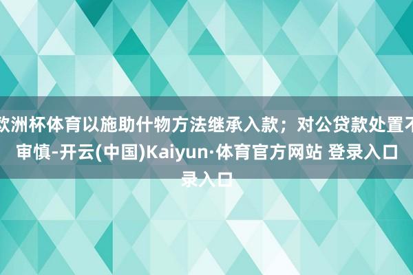欧洲杯体育以施助什物方法继承入款；对公贷款处置不审慎-开云(中国)Kaiyun·体育官方网站 登录入口