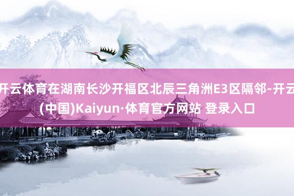 开云体育在湖南长沙开福区北辰三角洲E3区隔邻-开云(中国)Kaiyun·体育官方网站 登录入口