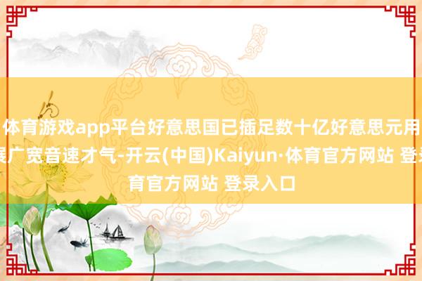 体育游戏app平台好意思国已插足数十亿好意思元用于发展广宽音速才气-开云(中国)Kaiyun·体育官方网站 登录入口