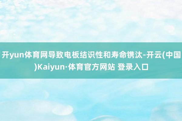 开yun体育网导致电板结识性和寿命镌汰-开云(中国)Kaiyun·体育官方网站 登录入口