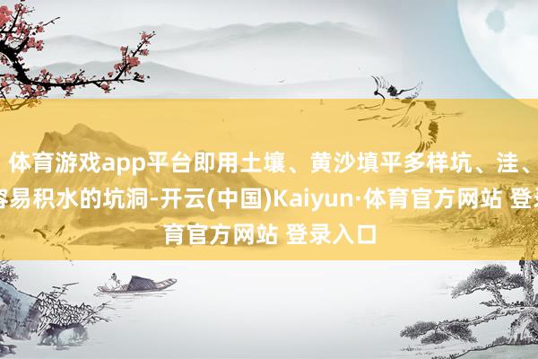 体育游戏app平台即用土壤、黄沙填平多样坑、洼、沟等容易积水的坑洞-开云(中国)Kaiyun·体育官方网站 登录入口