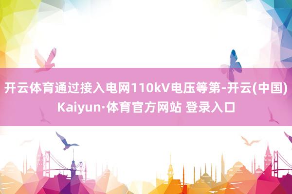 开云体育通过接入电网110kV电压等第-开云(中国)Kaiyun·体育官方网站 登录入口