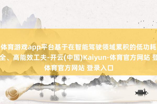 体育游戏app平台基于在智能驾驶领域累积的低功耗、高安全、高能效工夫-开云(中国)Kaiyun·体育官方网站 登录入口