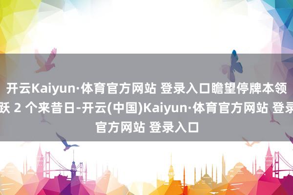 开云Kaiyun·体育官方网站 登录入口瞻望停牌本领不跳跃 2 个来昔日-开云(中国)Kaiyun·体育官方网站 登录入口