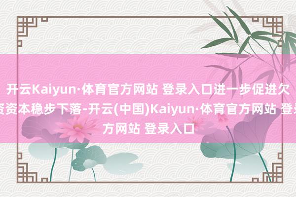 开云Kaiyun·体育官方网站 登录入口进一步促进欠债融资资本稳步下落-开云(中国)Kaiyun·体育官方网站 登录入口