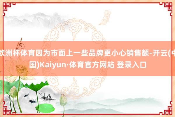 欧洲杯体育因为市面上一些品牌更小心销售额-开云(中国)Kaiyun·体育官方网站 登录入口
