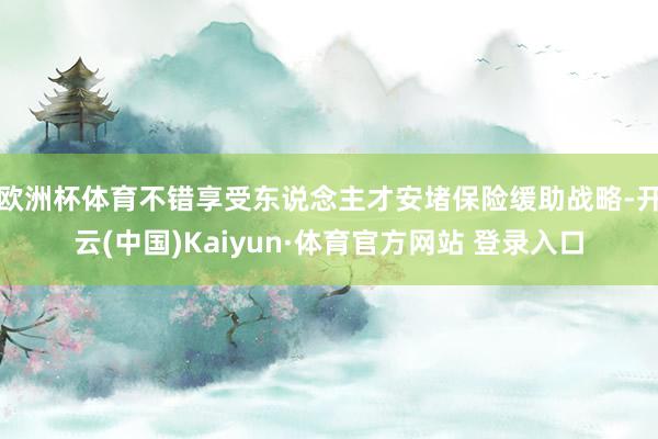 欧洲杯体育不错享受东说念主才安堵保险缓助战略-开云(中国)Kaiyun·体育官方网站 登录入口