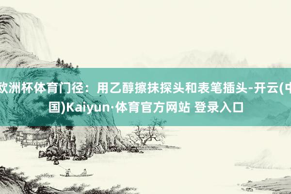 欧洲杯体育门径：用乙醇擦抹探头和表笔插头-开云(中国)Kaiyun·体育官方网站 登录入口